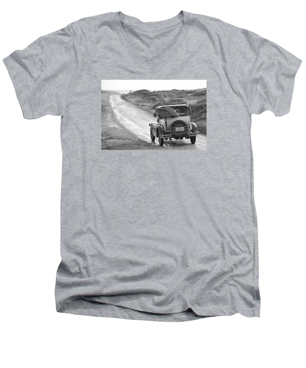 Surf Men's V-Neck T-Shirt featuring the photograph Vintage Surf by Sean Davey