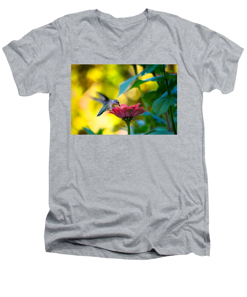 Backyard Men's V-Neck T-Shirt featuring the photograph Waiting for Butterflies by Craig Szymanski