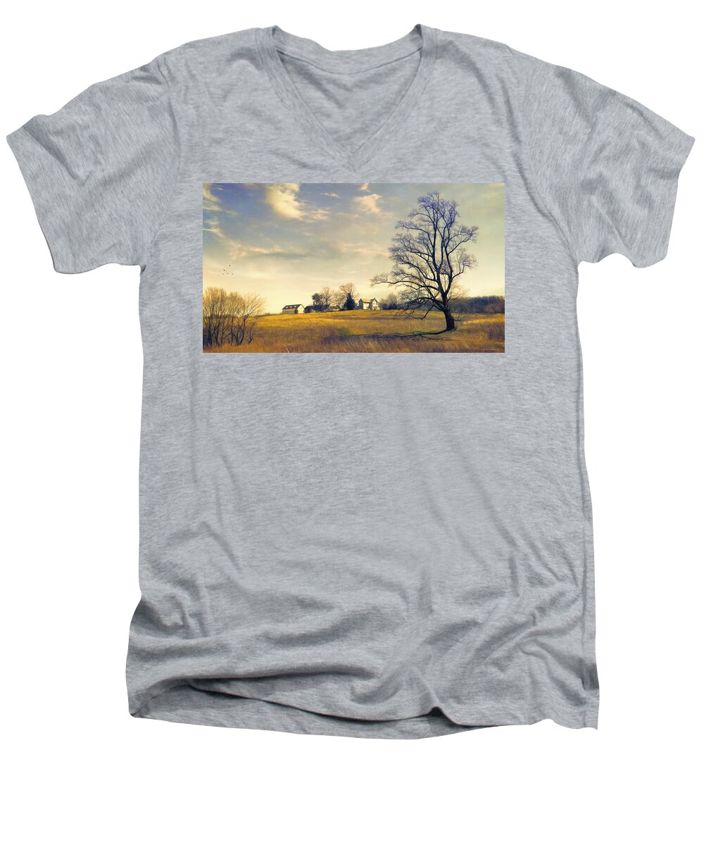Landscape Men's V-Neck T-Shirt featuring the photograph When I come Back by John Rivera