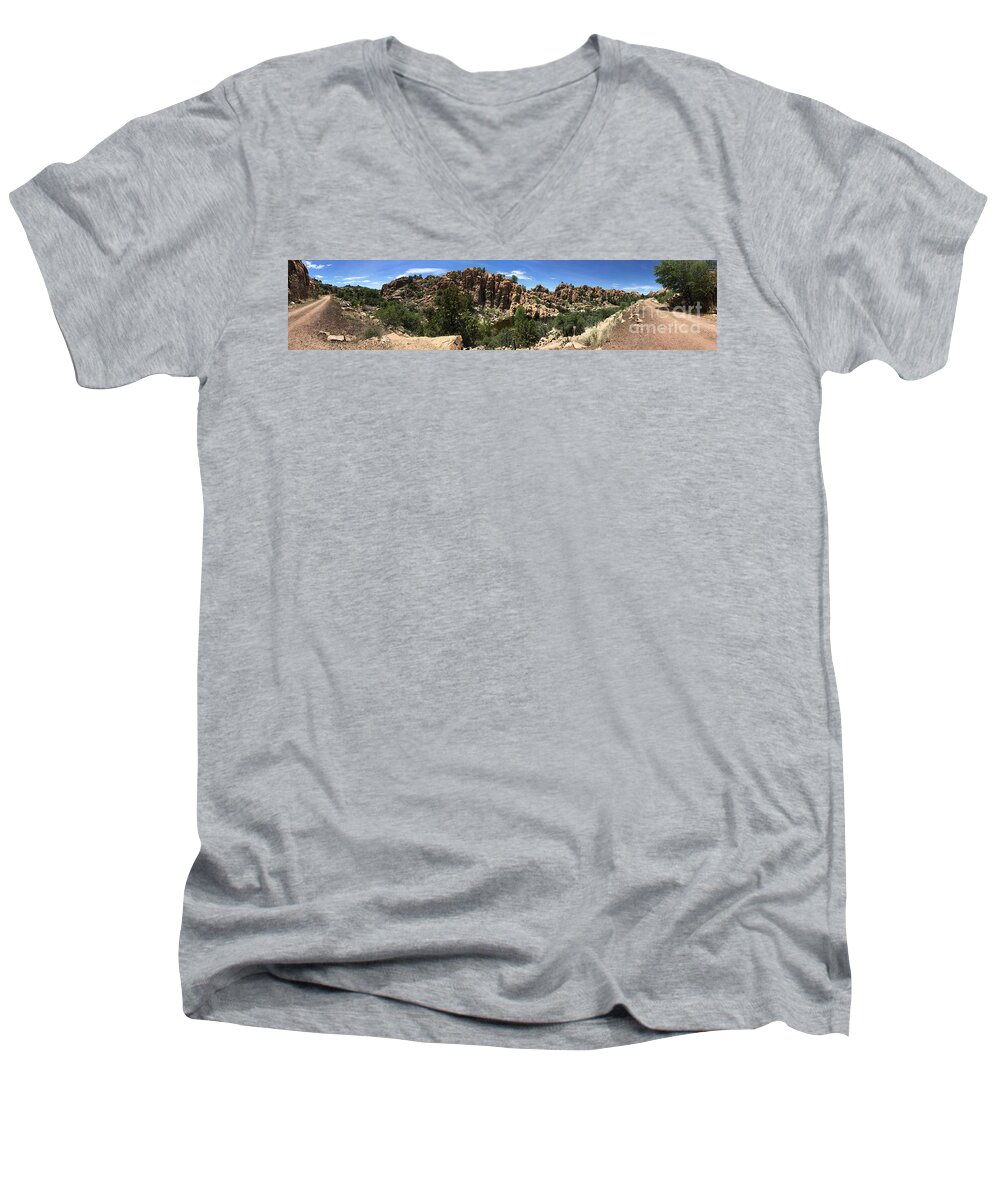  Men's V-Neck T-Shirt featuring the photograph Which Road to Take by Pamela Henry