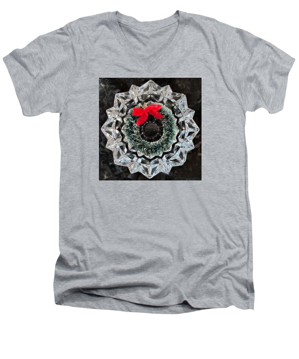 Wreath Men's V-Neck T-Shirt featuring the photograph Whirl - X by Lin Grosvenor