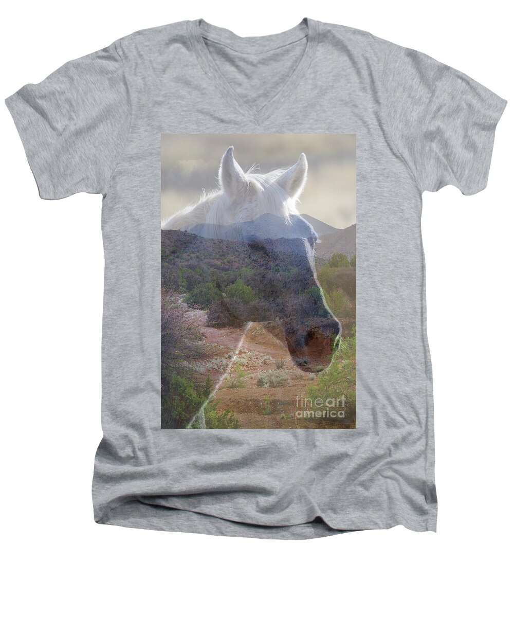 Photograph Men's V-Neck T-Shirt featuring the photograph Wild and Free by Vicki Pelham