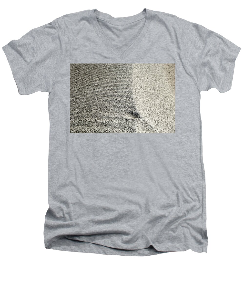 Sand Men's V-Neck T-Shirt featuring the photograph Wind Pattern by David Shuler