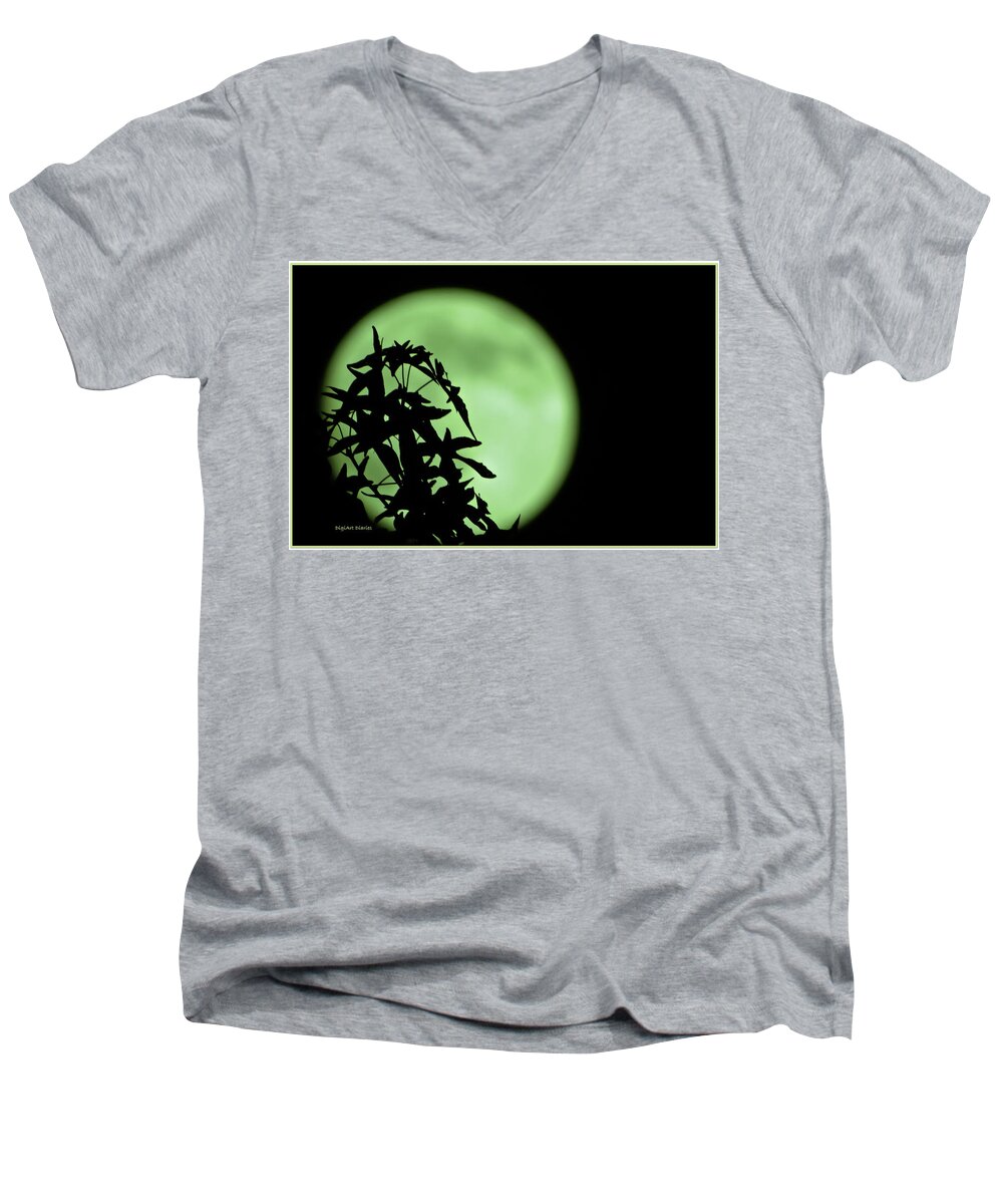 Moon Men's V-Neck T-Shirt featuring the photograph Witching Hour by DigiArt Diaries by Vicky B Fuller