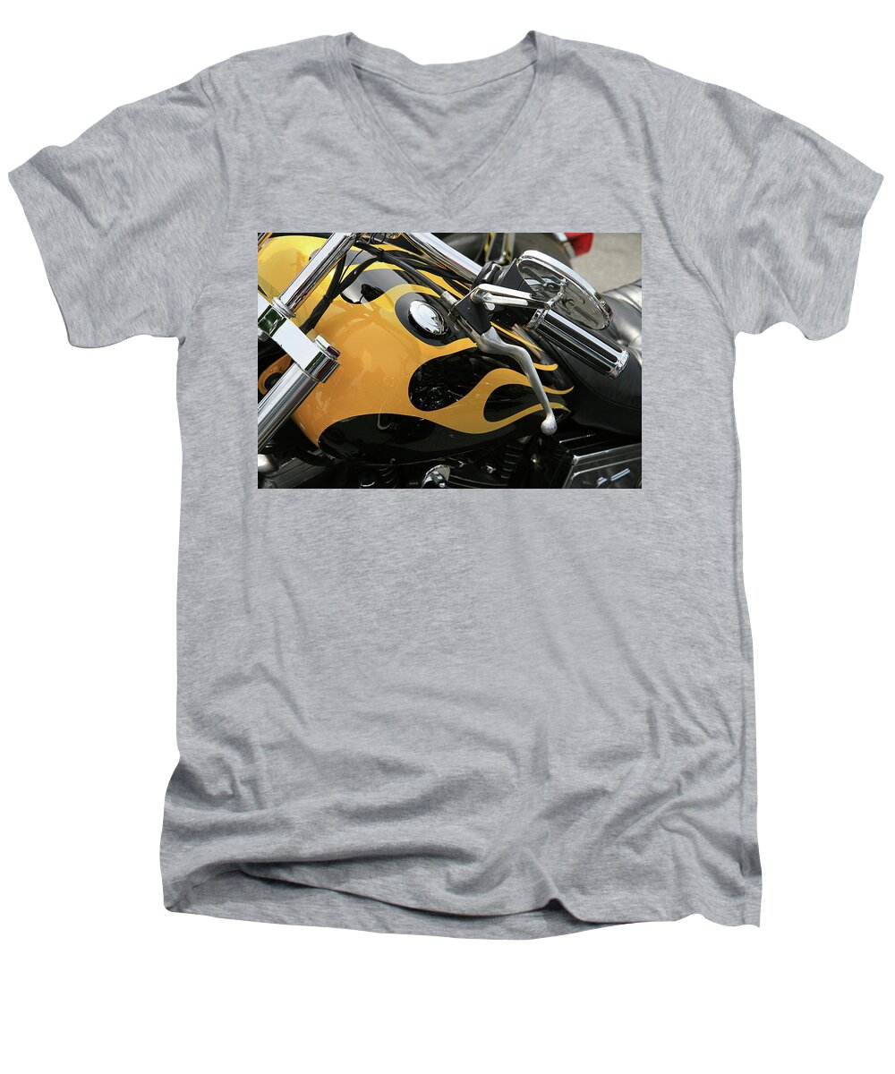  Men's V-Neck T-Shirt featuring the photograph Yellowjacket by Mark Alesse