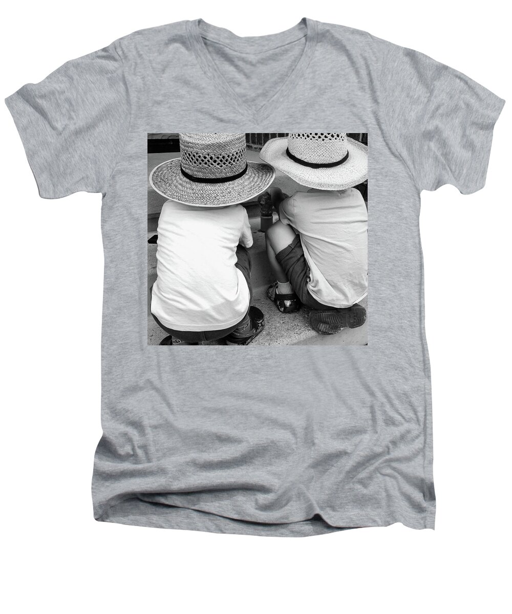 Best Friends Men's V-Neck T-Shirt featuring the photograph Best-Friends #4 by Nick Mares