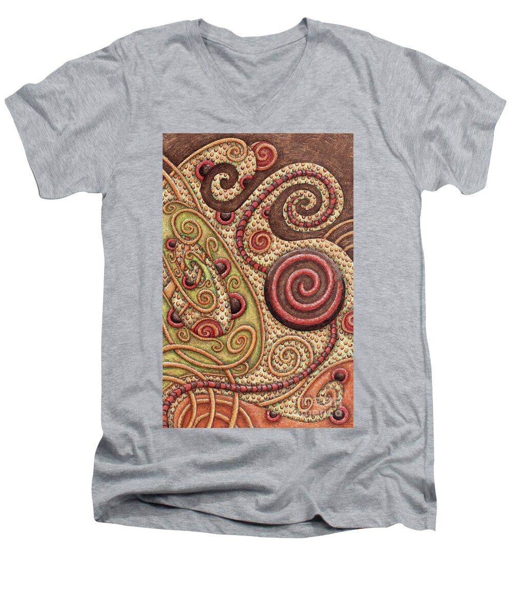 Whimsical Men's V-Neck T-Shirt featuring the photograph Abstract Spiral 4 by Amy E Fraser