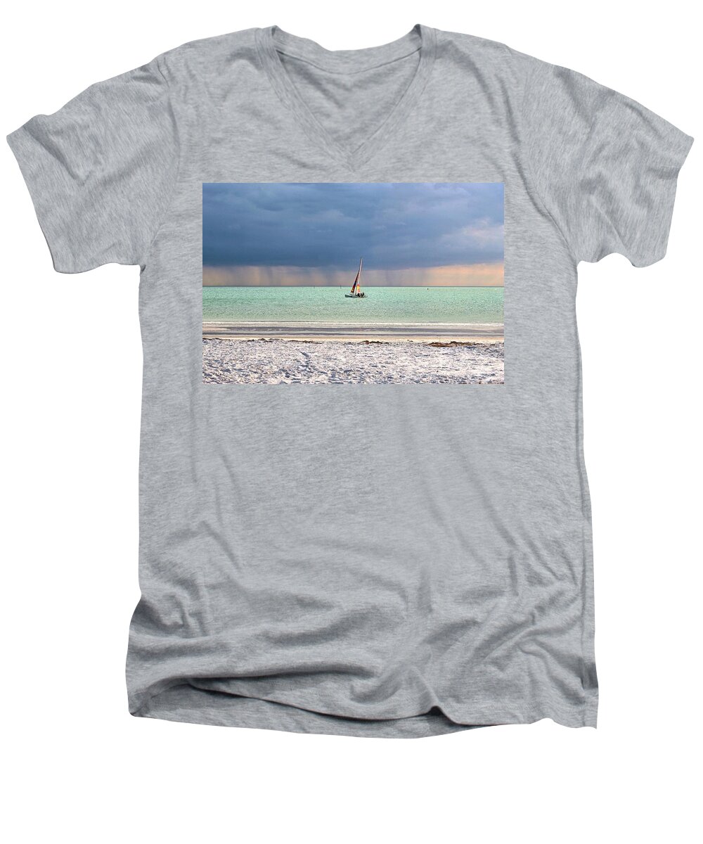 Storm Men's V-Neck T-Shirt featuring the photograph Approaching Storm by DJ Florek
