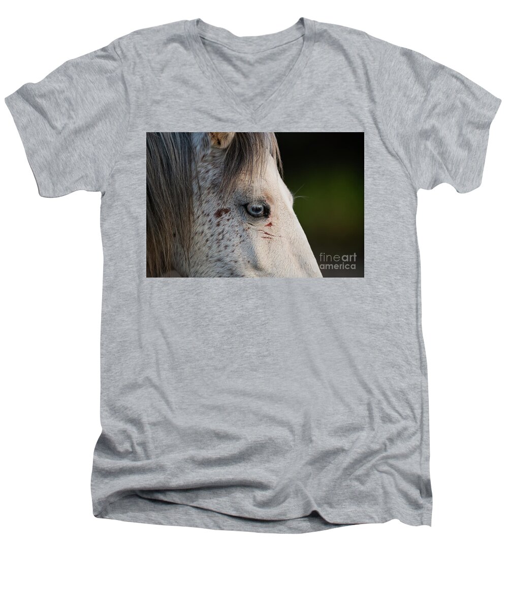 Eyes Men's V-Neck T-Shirt featuring the photograph Blue Eye by Shannon Hastings