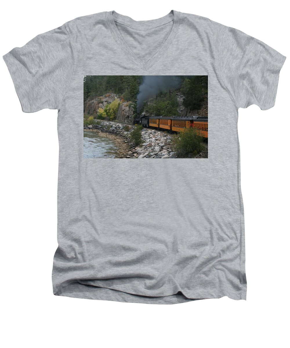 Southwest Colorado Men's V-Neck T-Shirt featuring the photograph Colorado Autumn 18 by Grant Washburn