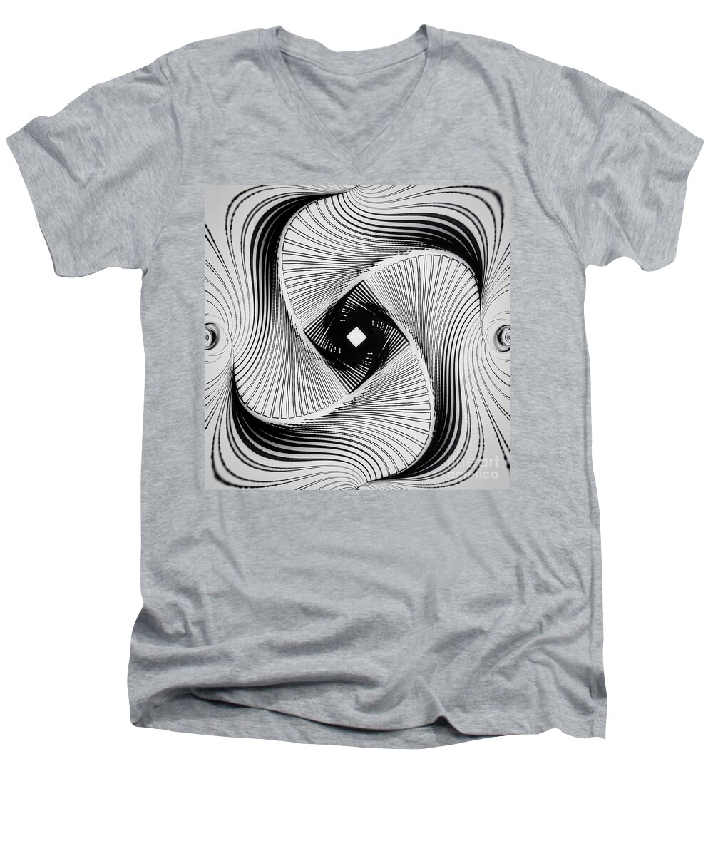 Spin Men's V-Neck T-Shirt featuring the photograph Crazy Spin Verrueckte Drehung B by Eva-Maria Di Bella