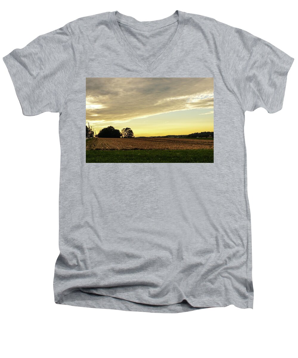 Sky Men's V-Neck T-Shirt featuring the photograph Parted Sky by Tana Reiff