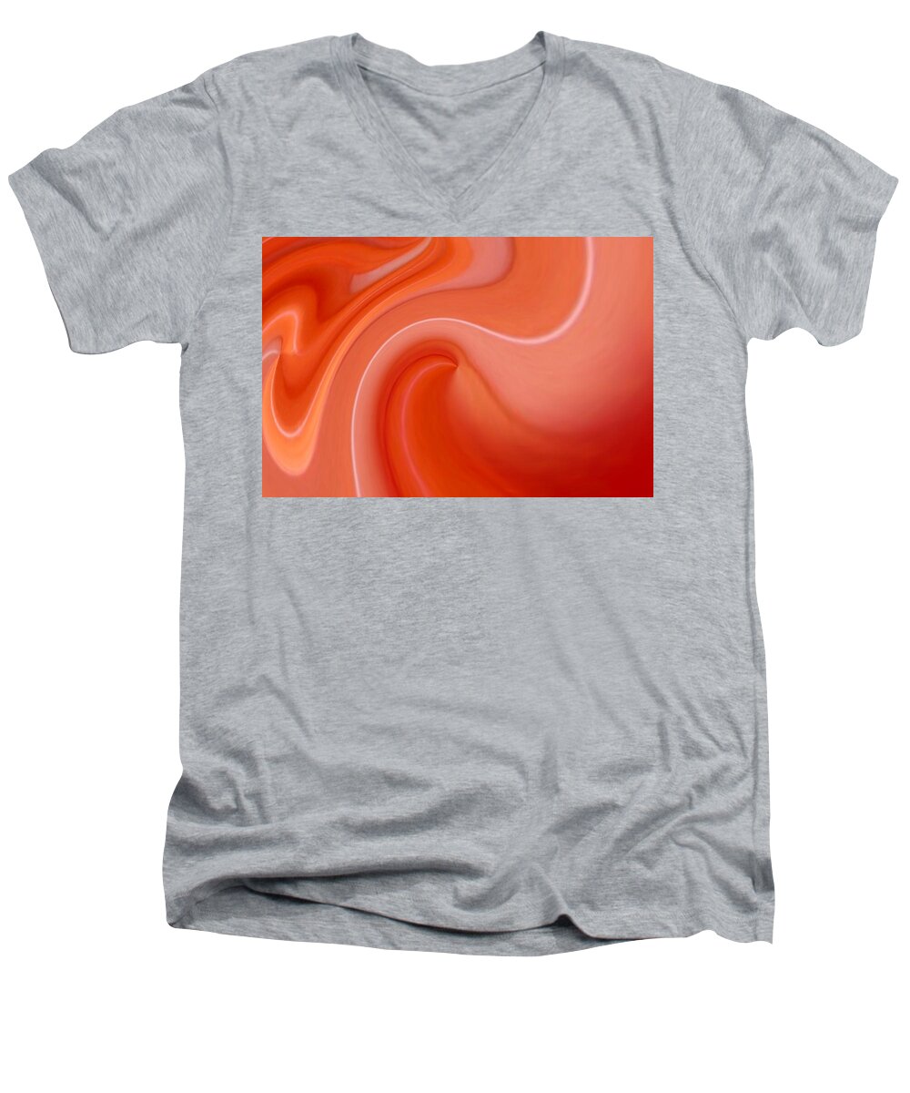 Abstract Men's V-Neck T-Shirt featuring the photograph Dreamy Waves by Susan Rydberg