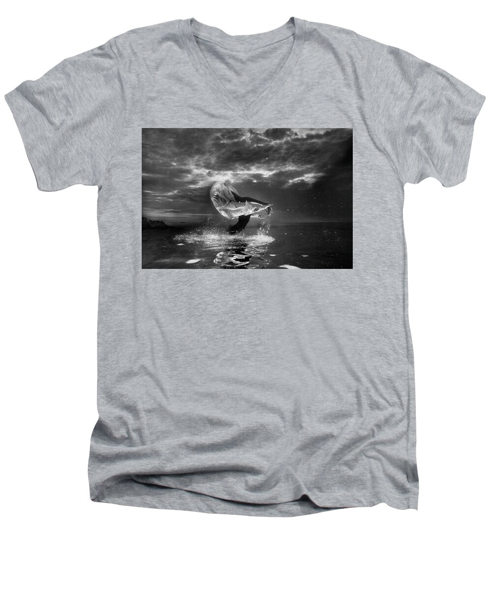  Men's V-Neck T-Shirt featuring the photograph Goddesses 1 by Mache Del Campo