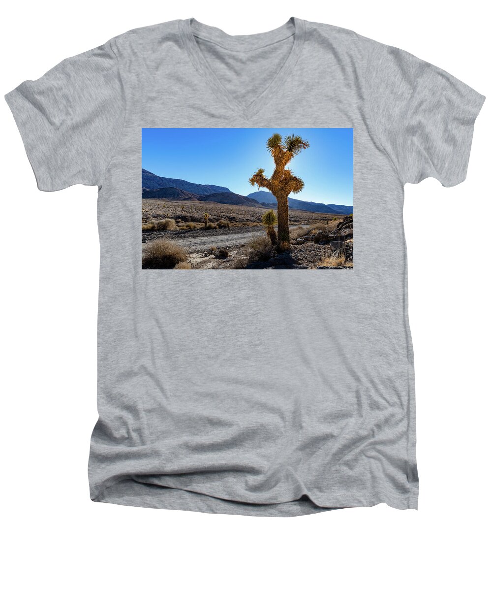 Joshua Men's V-Neck T-Shirt featuring the photograph Joshua Tree by William Dickman
