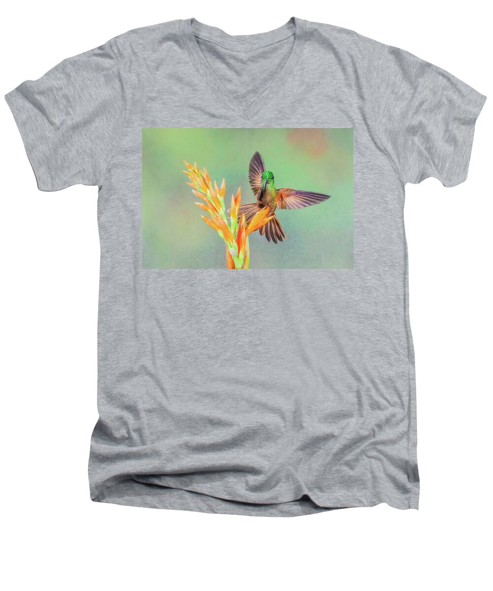 Cory Men's V-Neck T-Shirt featuring the photograph Landing by Tom and Pat Cory