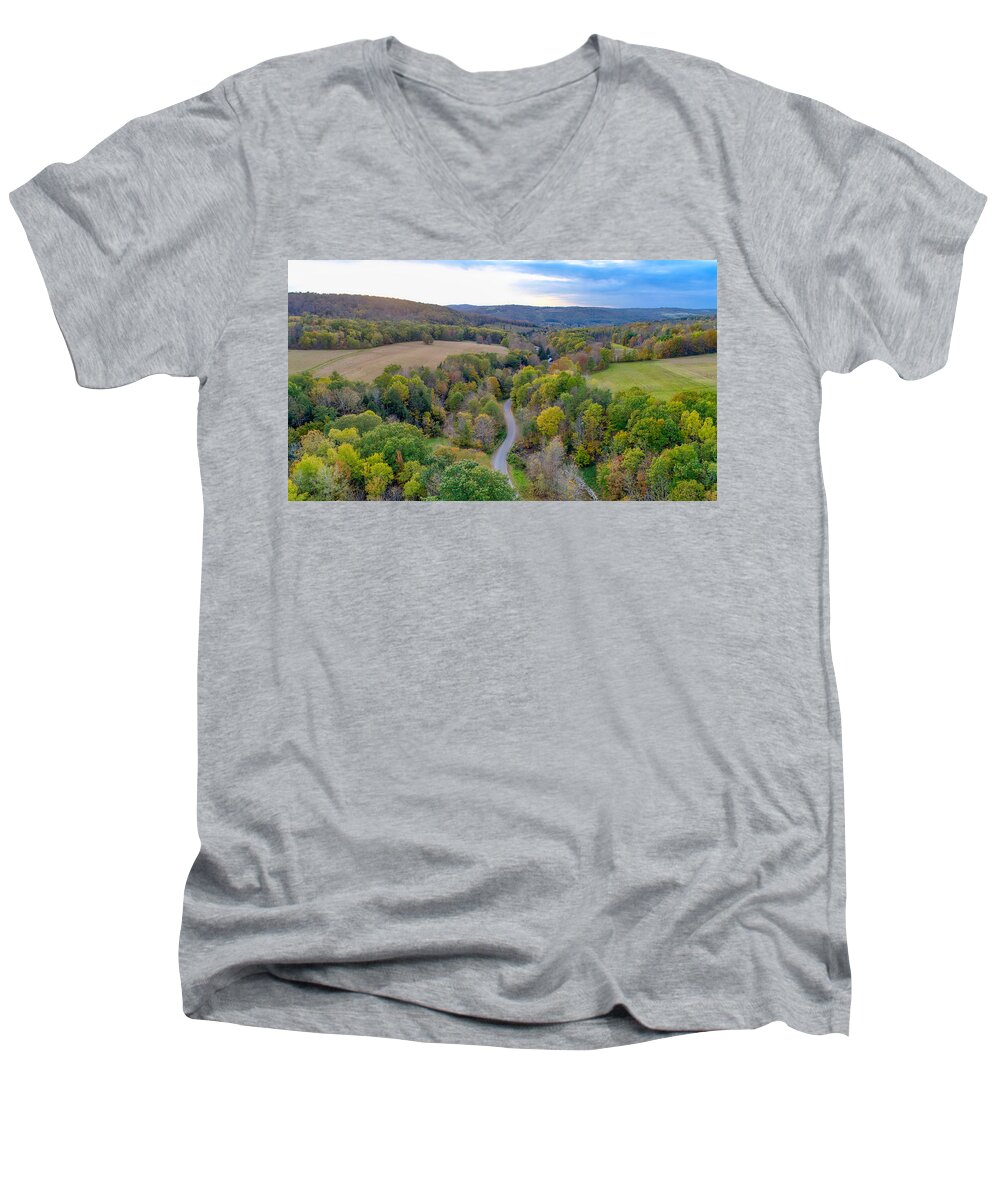 Sky Men's V-Neck T-Shirt featuring the photograph Little Meadows by Anthony Giammarino