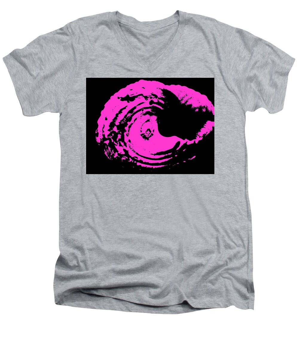 Magenta Men's V-Neck T-Shirt featuring the photograph Magenta Fluke by Fred Bailey