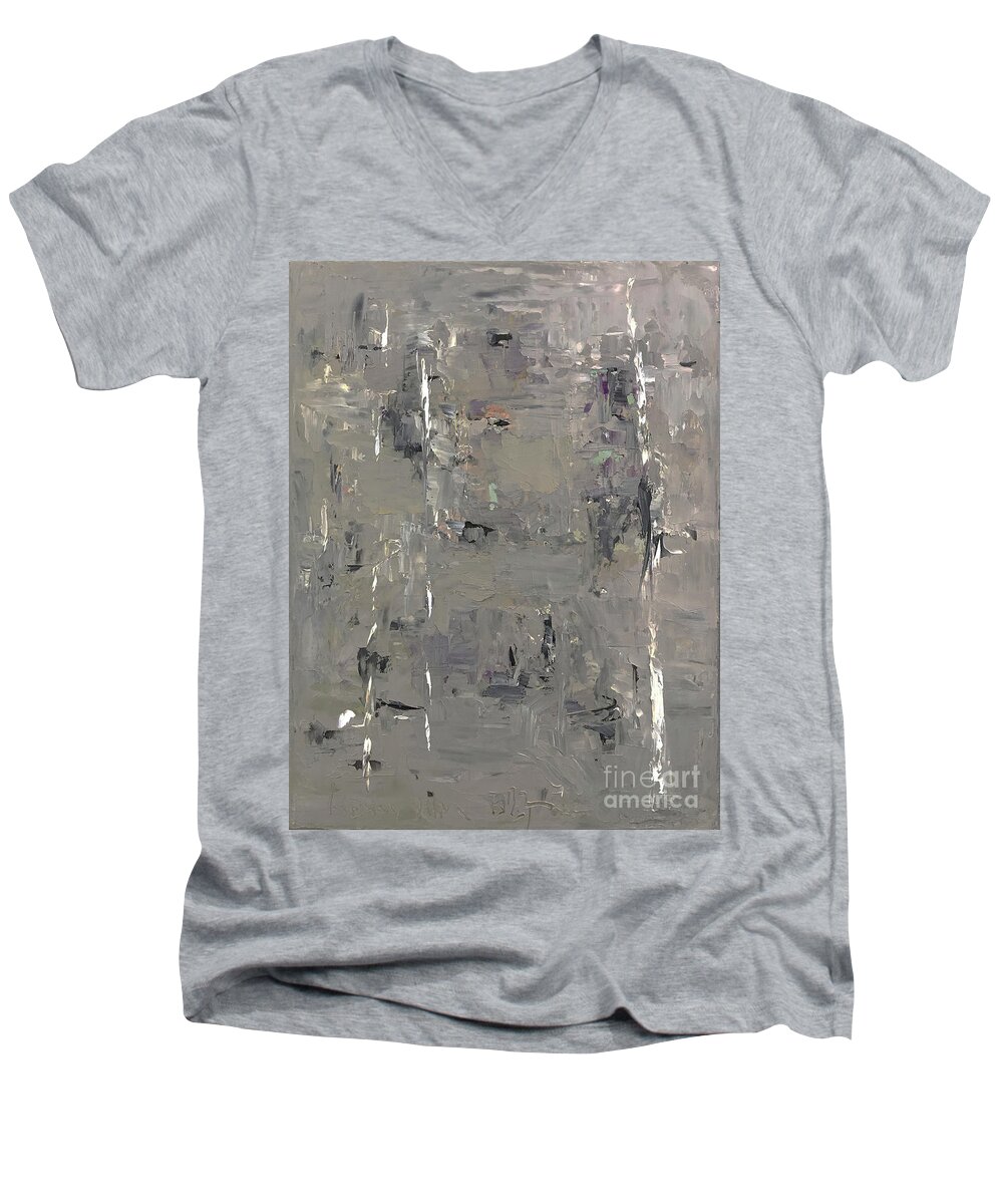 Bskfineart.com Men's V-Neck T-Shirt featuring the painting Opa 1901 by Becky Kim