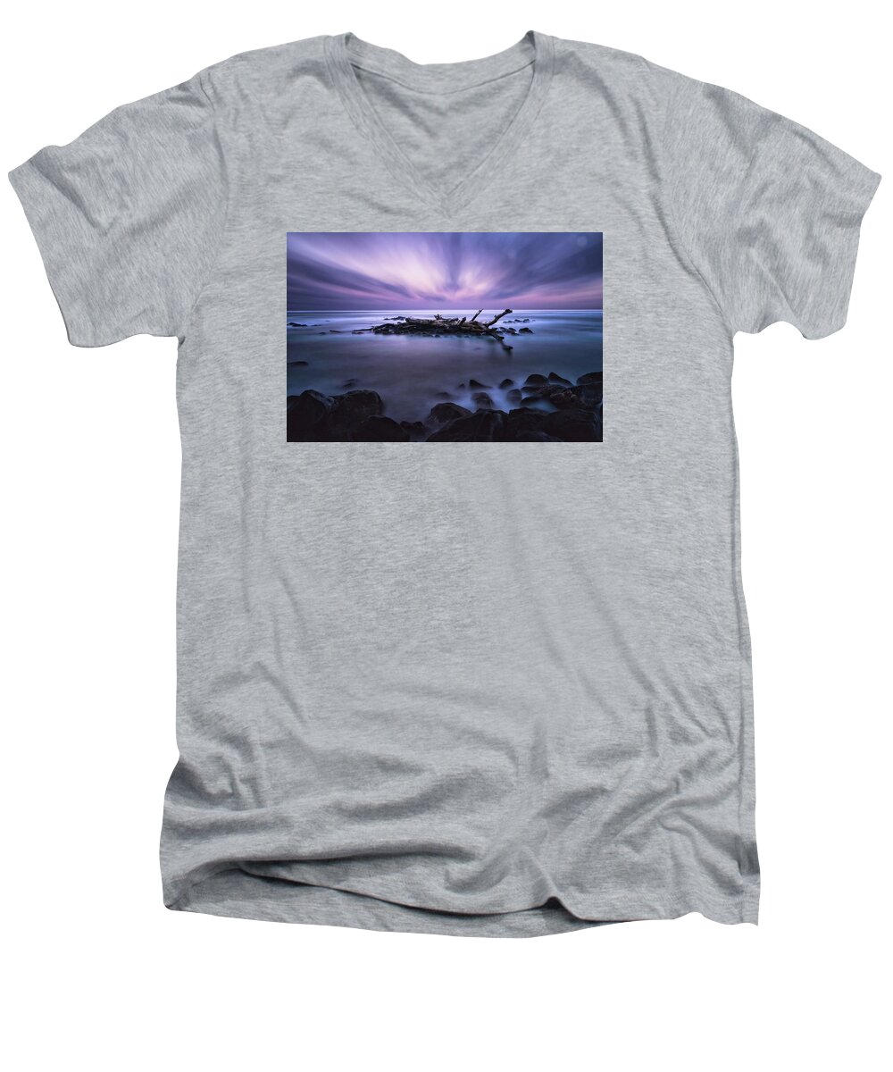 Landscape Men's V-Neck T-Shirt featuring the photograph Pastel Tranquility by Jason Roberts