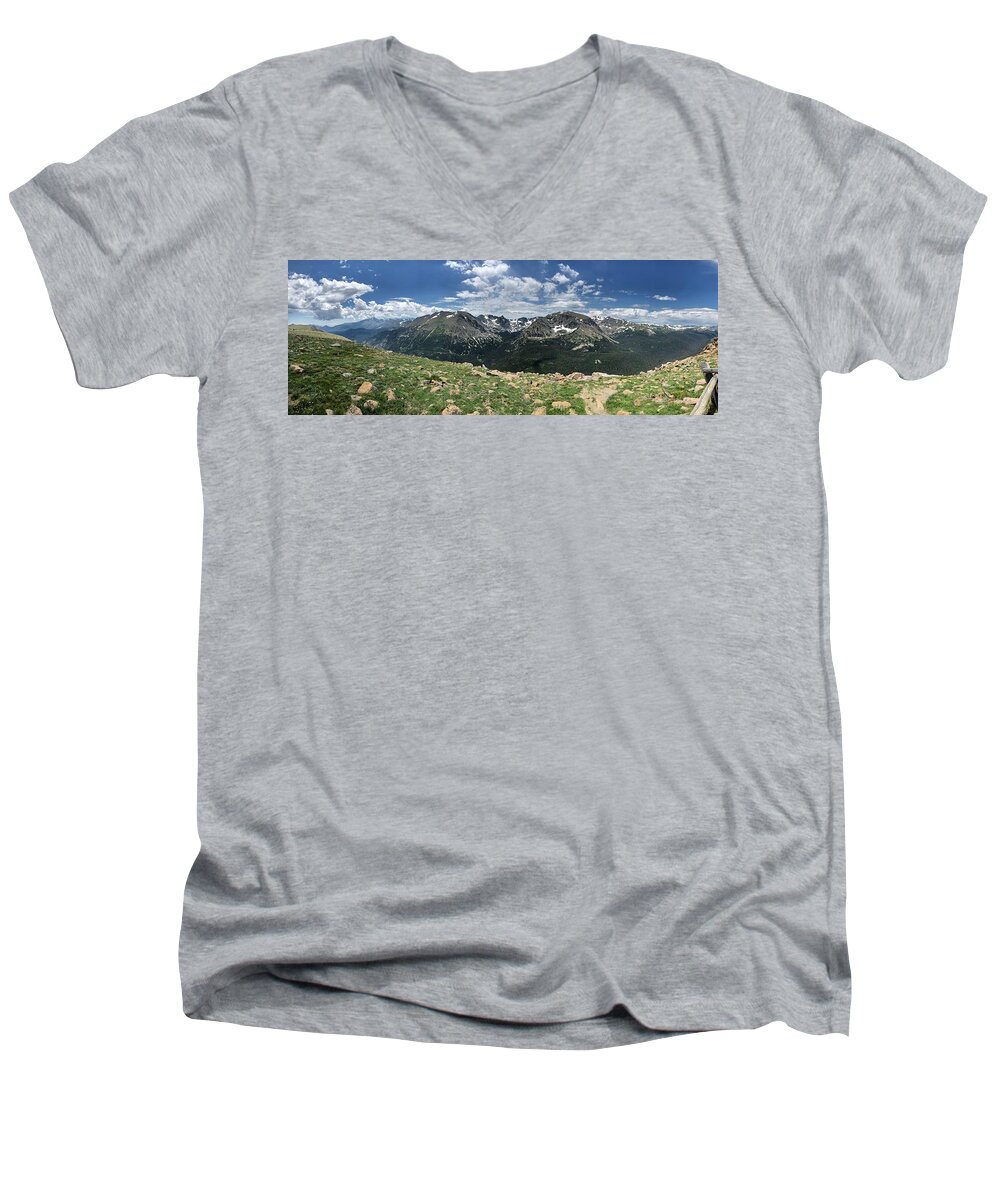 Colorado Men's V-Neck T-Shirt featuring the photograph Rocky Mountains by Trent Mallett