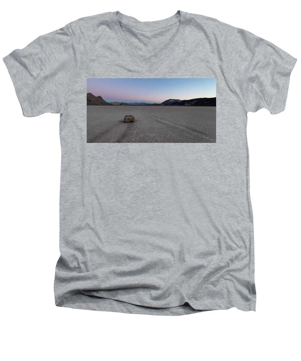 Stone Men's V-Neck T-Shirt featuring the photograph Sailing Stone Morning I by William Dickman