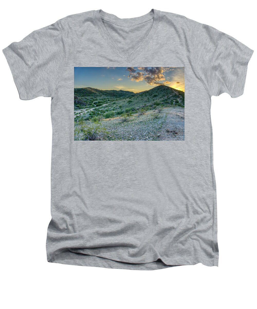 Sun Men's V-Neck T-Shirt featuring the photograph Sky by Anthony Giammarino