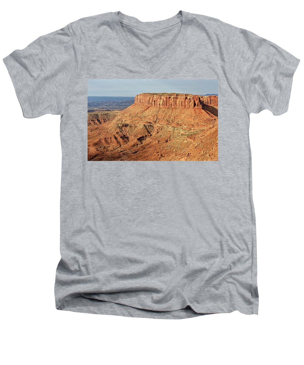 Utah Men's V-Neck T-Shirt featuring the photograph The Mesa by Kyle Lee