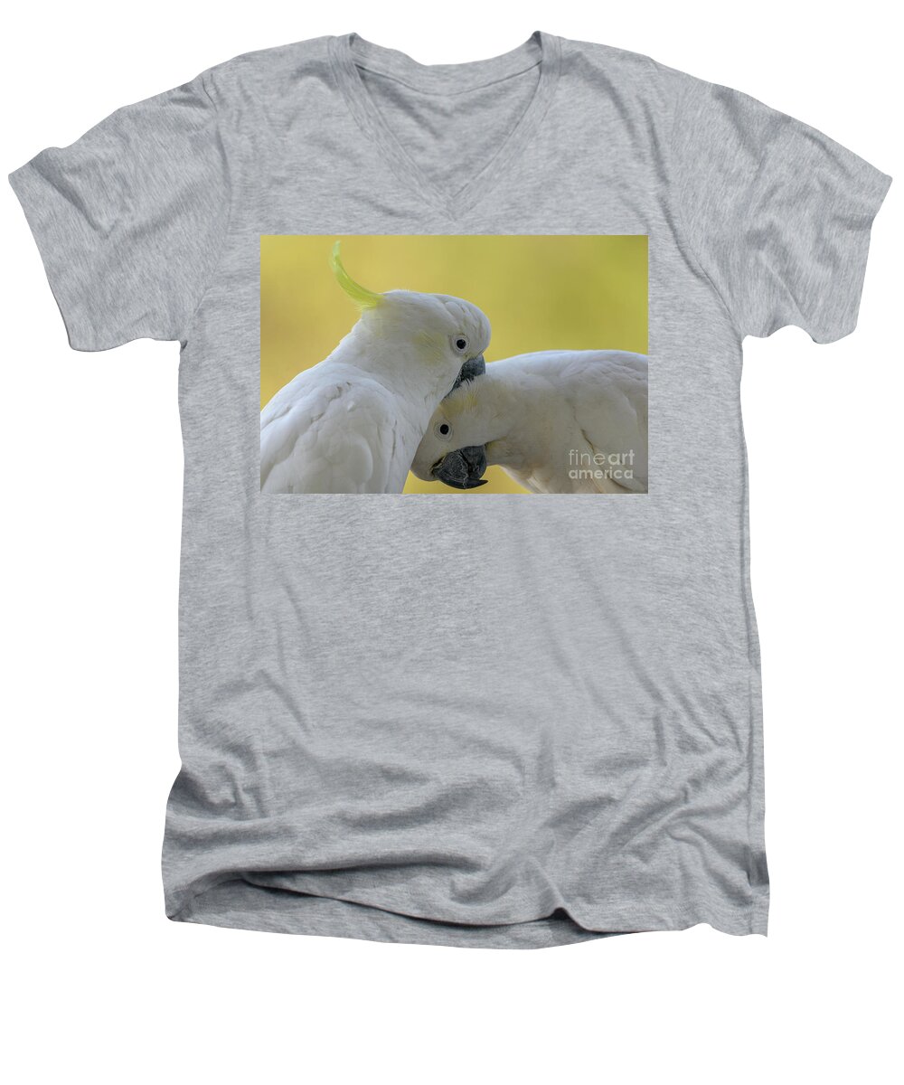 Nature Men's V-Neck T-Shirt featuring the photograph Two Cockatoos by Werner Padarin