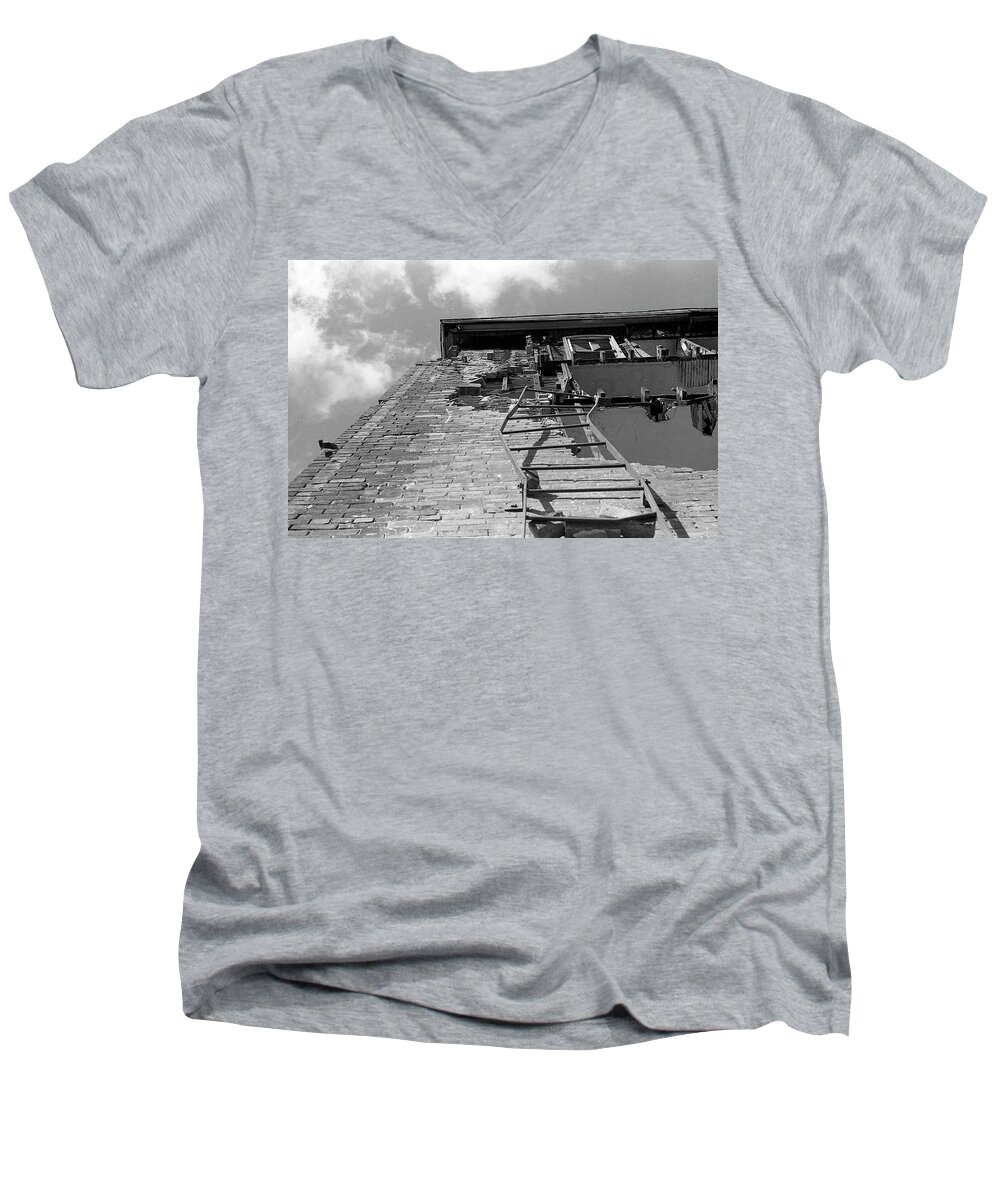 Providence Men's V-Neck T-Shirt featuring the photograph Urban Renewal, 1972 by Jeremy Butler