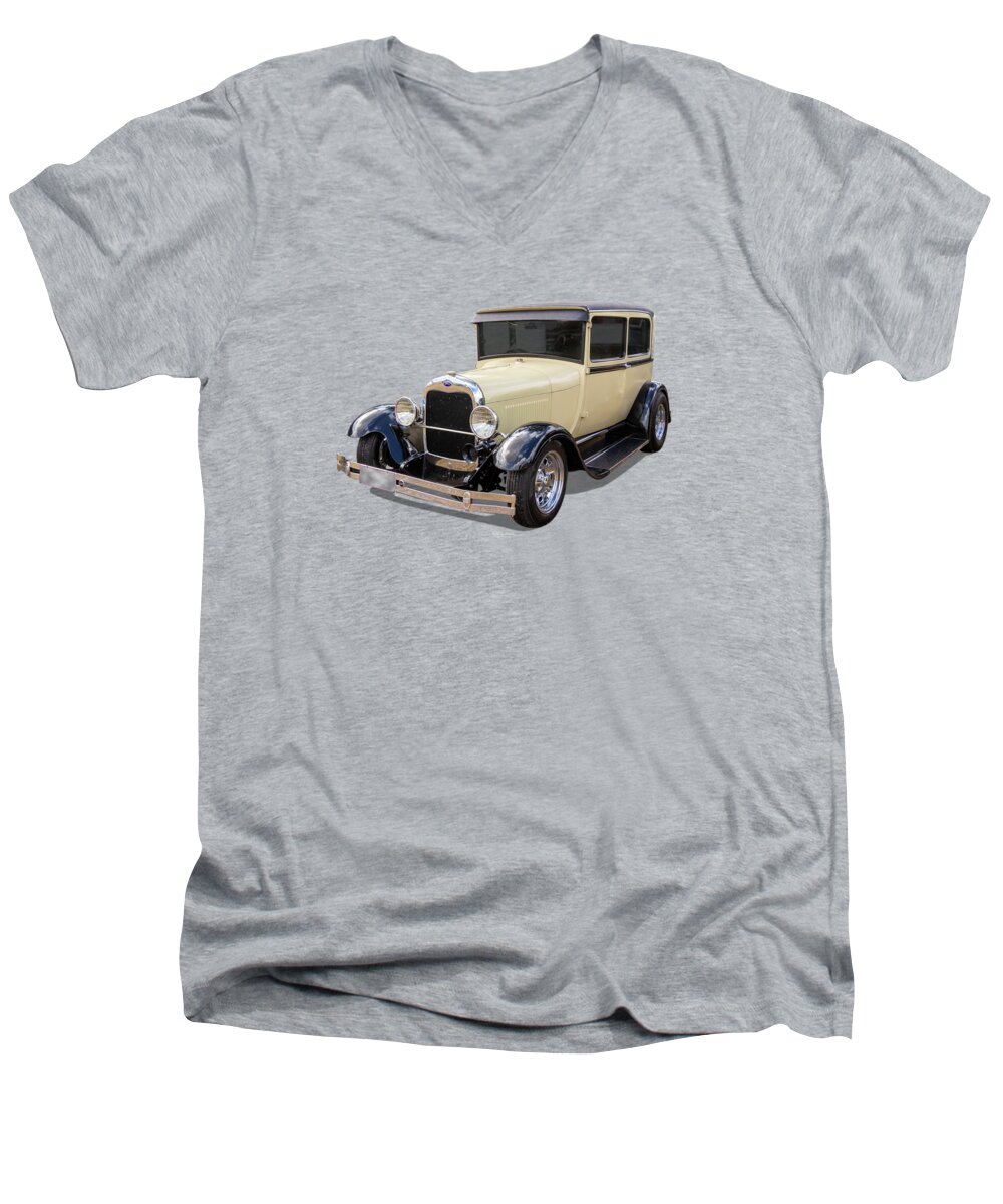 Car Men's V-Neck T-Shirt featuring the photograph Vintage Tudor by Keith Hawley