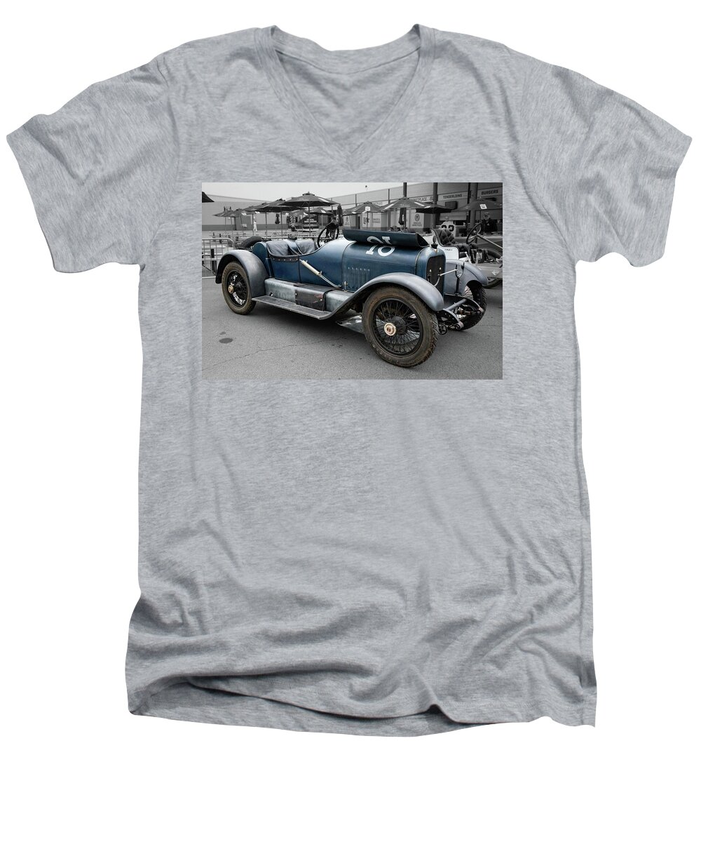  Men's V-Neck T-Shirt featuring the photograph 1918 Mercer Runabout #2 by Josh Williams