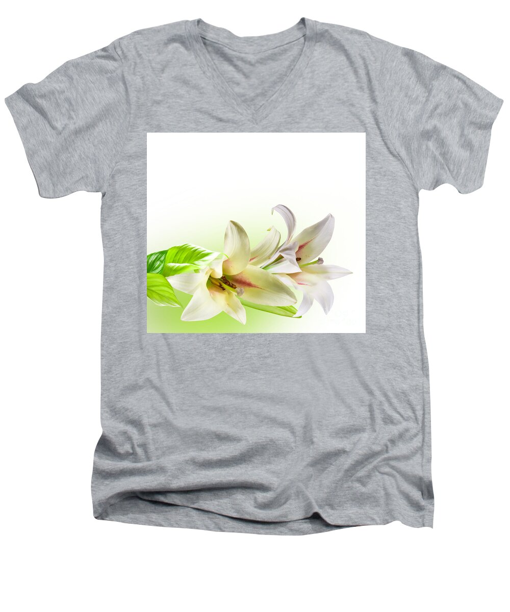 Beautiful Flowers Men's V-Neck T-Shirt featuring the photograph Beautiful flowers #3 by Boon Mee