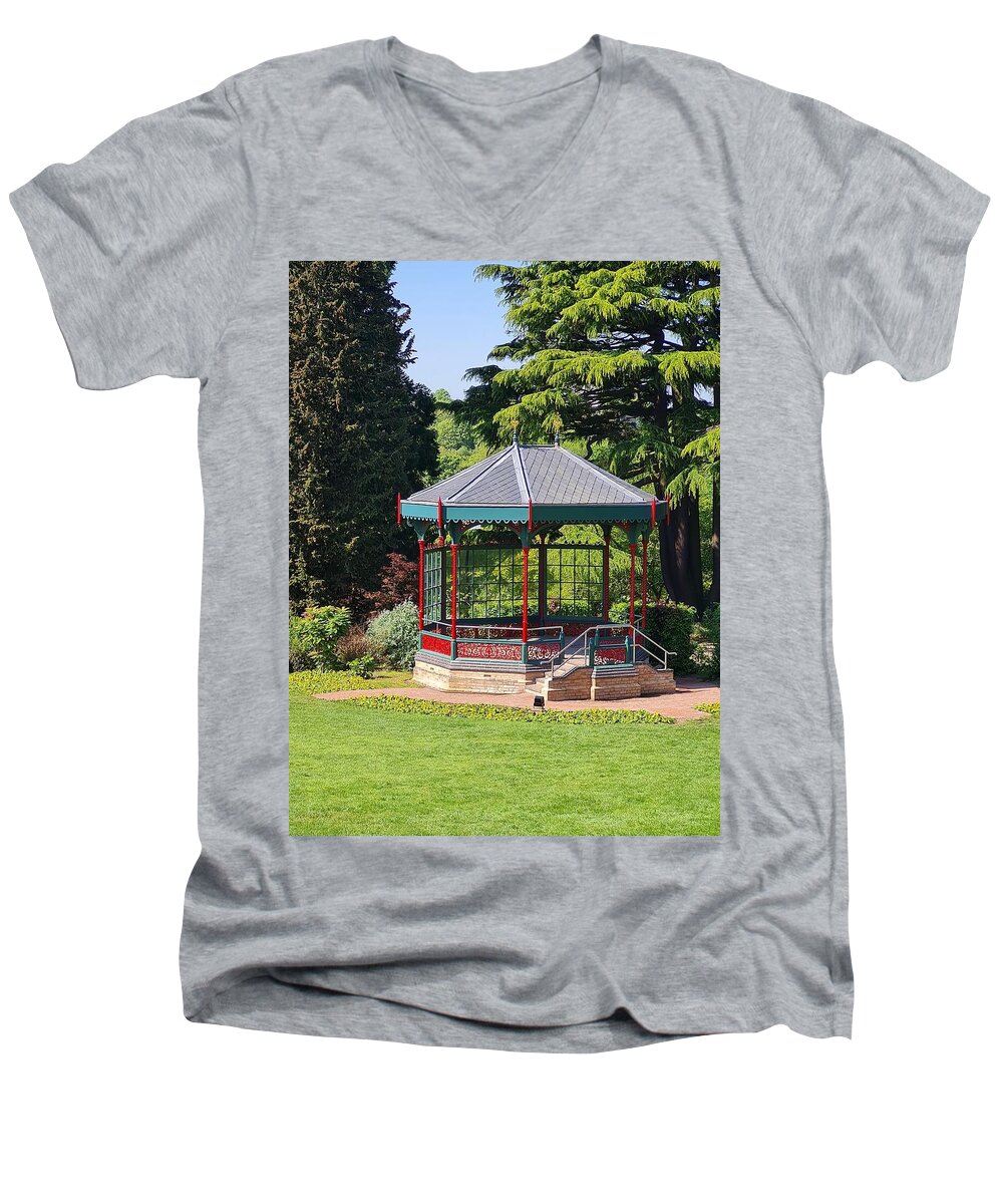 Bandstand Men's V-Neck T-Shirt featuring the photograph Bandstand by Tony Murtagh