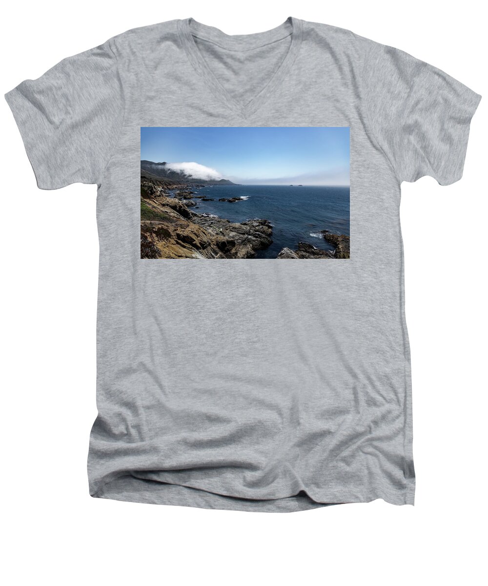 Big Sur Men's V-Neck T-Shirt featuring the photograph Big Sur Coastline by Ant Pruitt