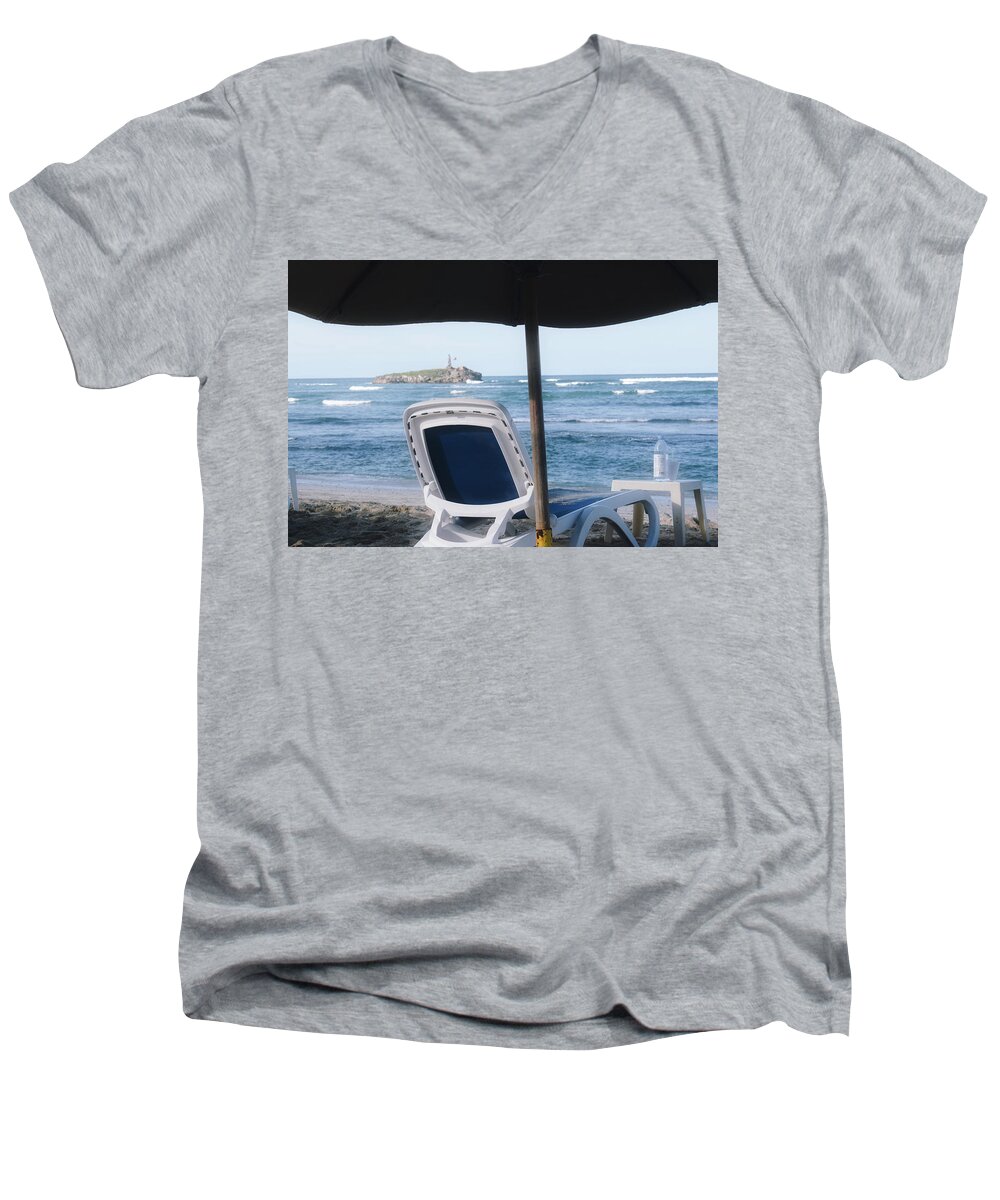 Vacation Men's V-Neck T-Shirt featuring the photograph Dreamy Spot by Portia Olaughlin