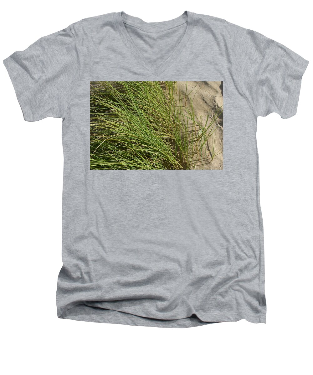 Landscape Men's V-Neck T-Shirt featuring the photograph Dune Grass 2 by Dick Sauer