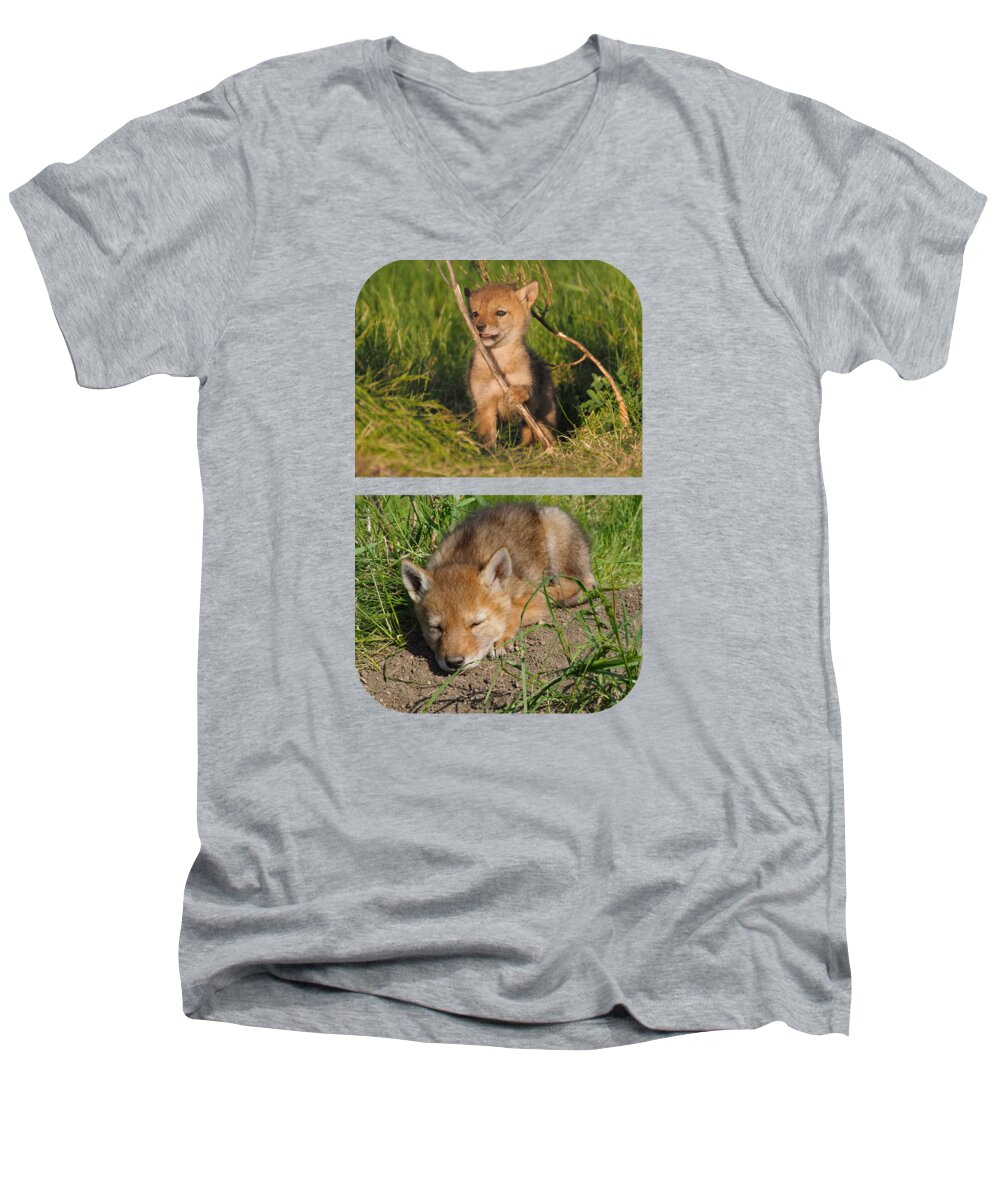 Exploring Men's V-Neck T-Shirt featuring the photograph Exploring the Outside World by James Peterson
