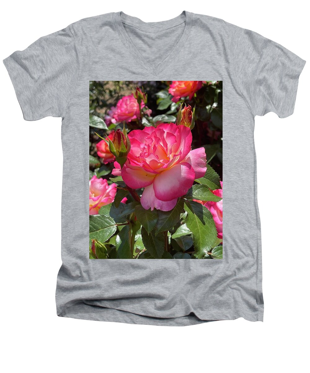 Gourmet Rose Men's V-Neck T-Shirt featuring the digital art Gourmet Rose by Don Wright