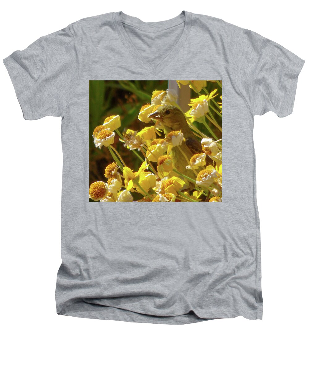 Orcinusfotograffy Men's V-Neck T-Shirt featuring the photograph Hiding In Plain Sight by Kimo Fernandez