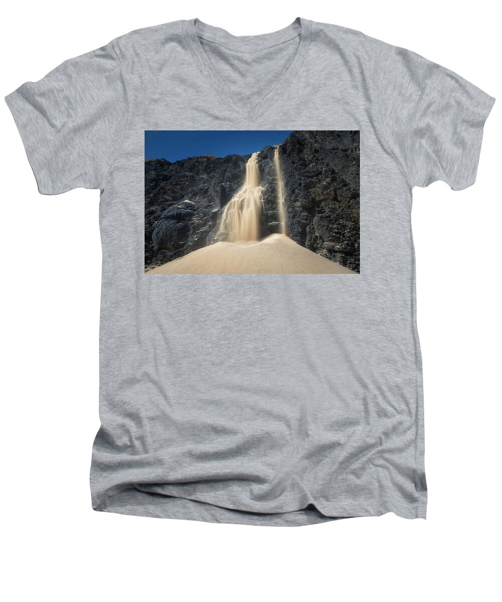 Cascade Men's V-Neck T-Shirt featuring the photograph Hourglass by Giovanni Allievi