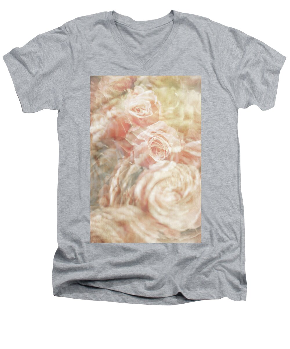 Roses Men's V-Neck T-Shirt featuring the photograph In Motion by Iris Greenwell