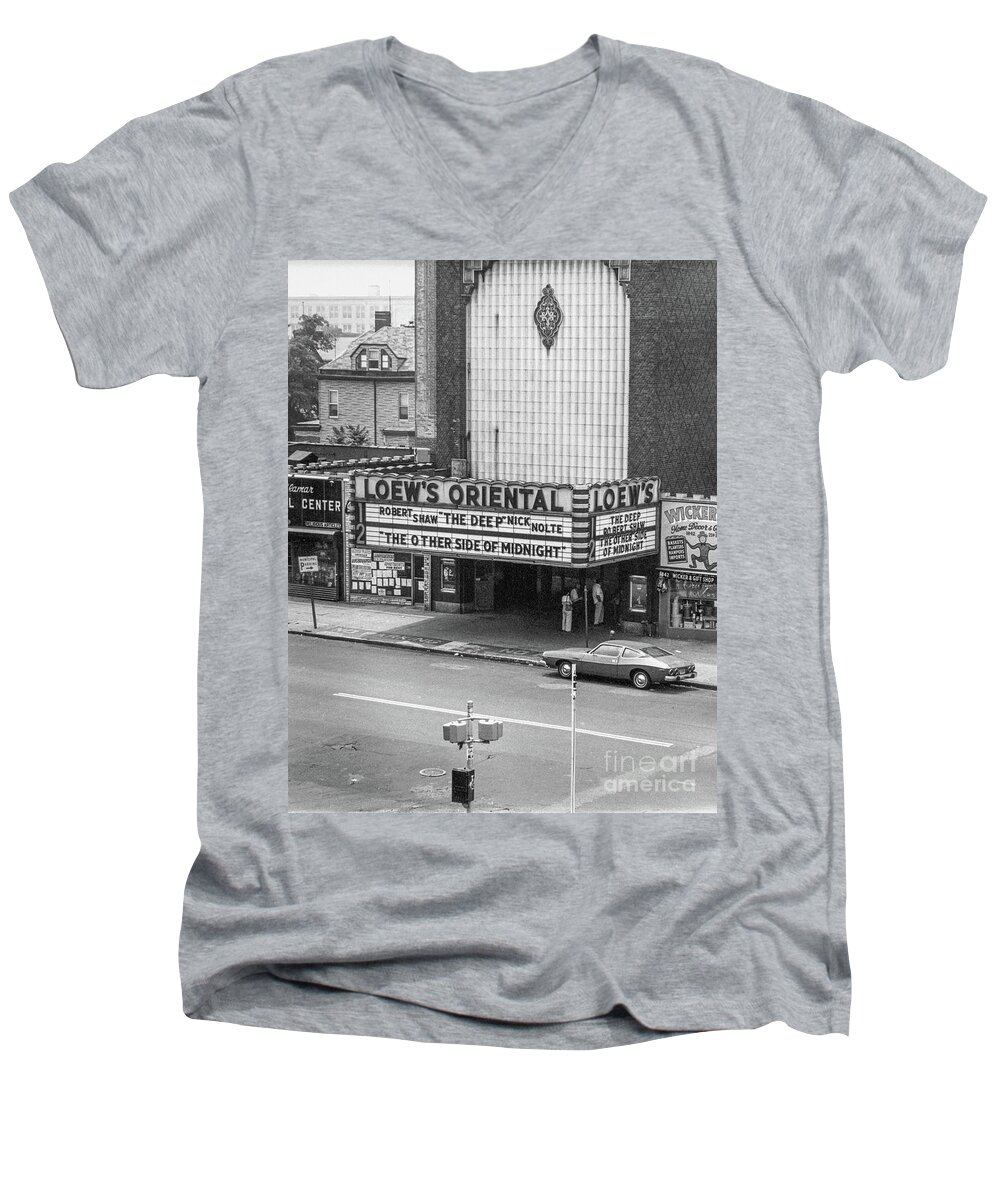 New York City Men's V-Neck T-Shirt featuring the photograph Loew's Oriental by John Greco