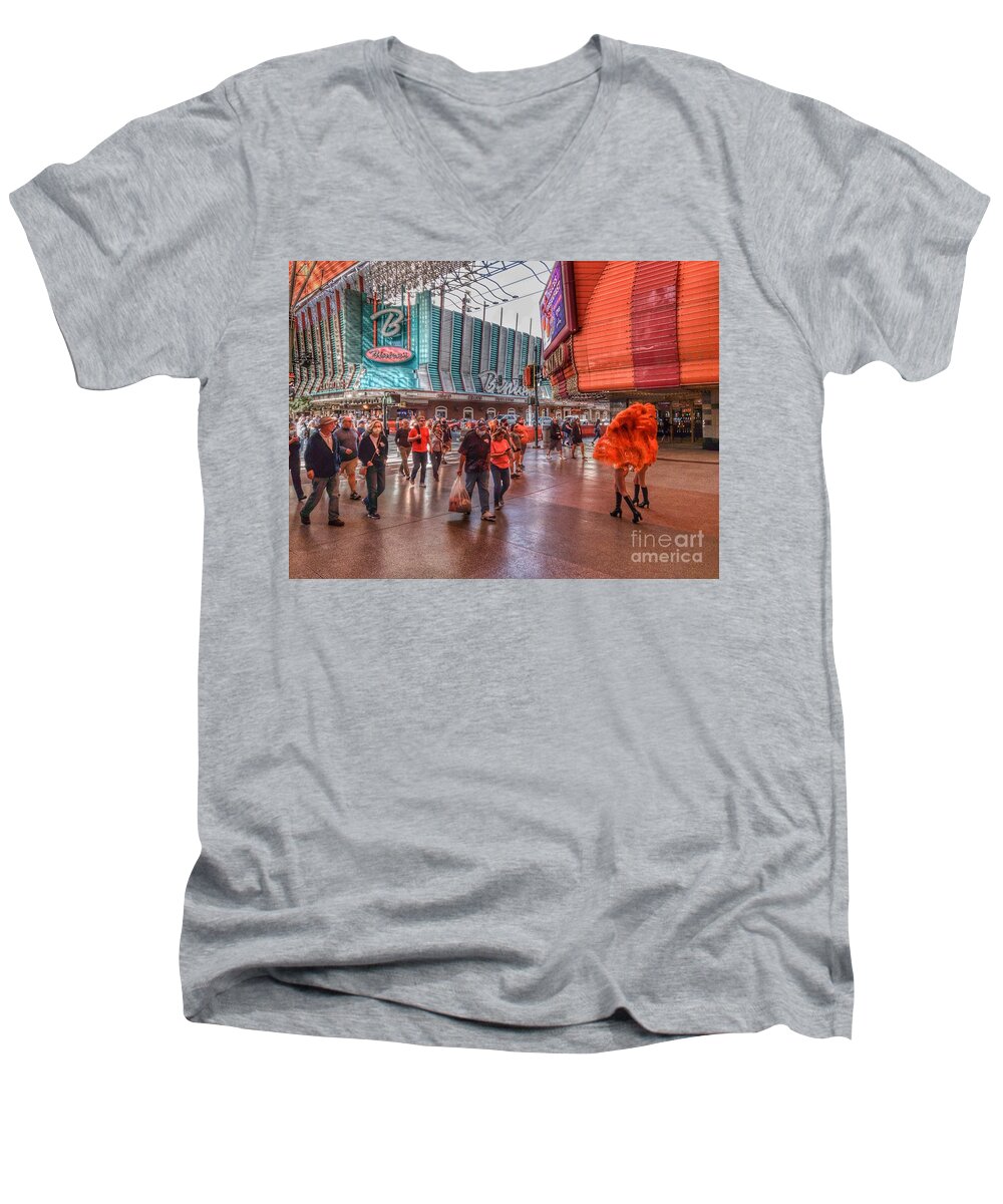  Men's V-Neck T-Shirt featuring the photograph Orange In Style by Rodney Lee Williams