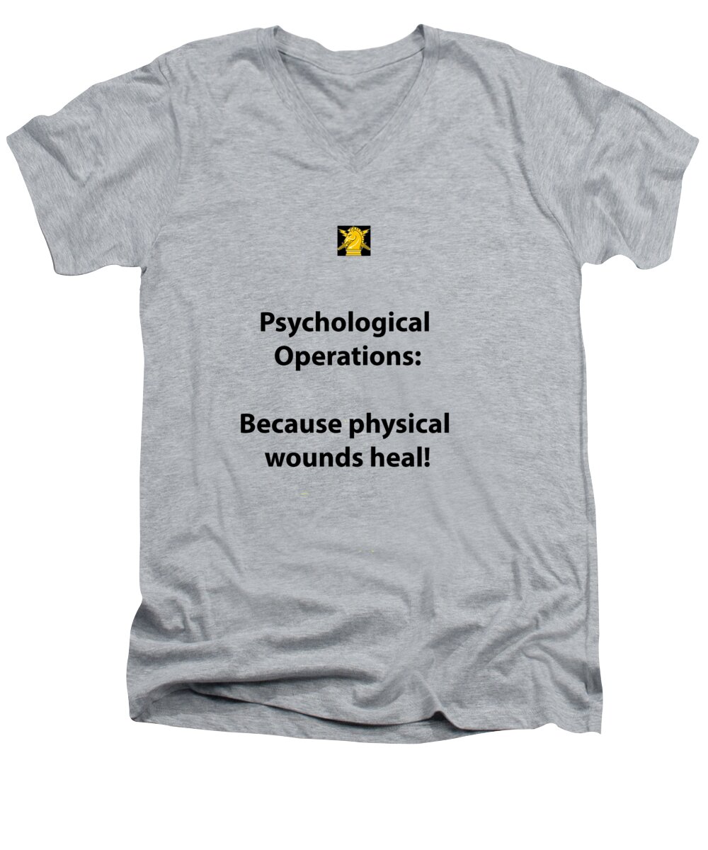  Men's V-Neck T-Shirt featuring the photograph Psychological Operations by Dan McManus