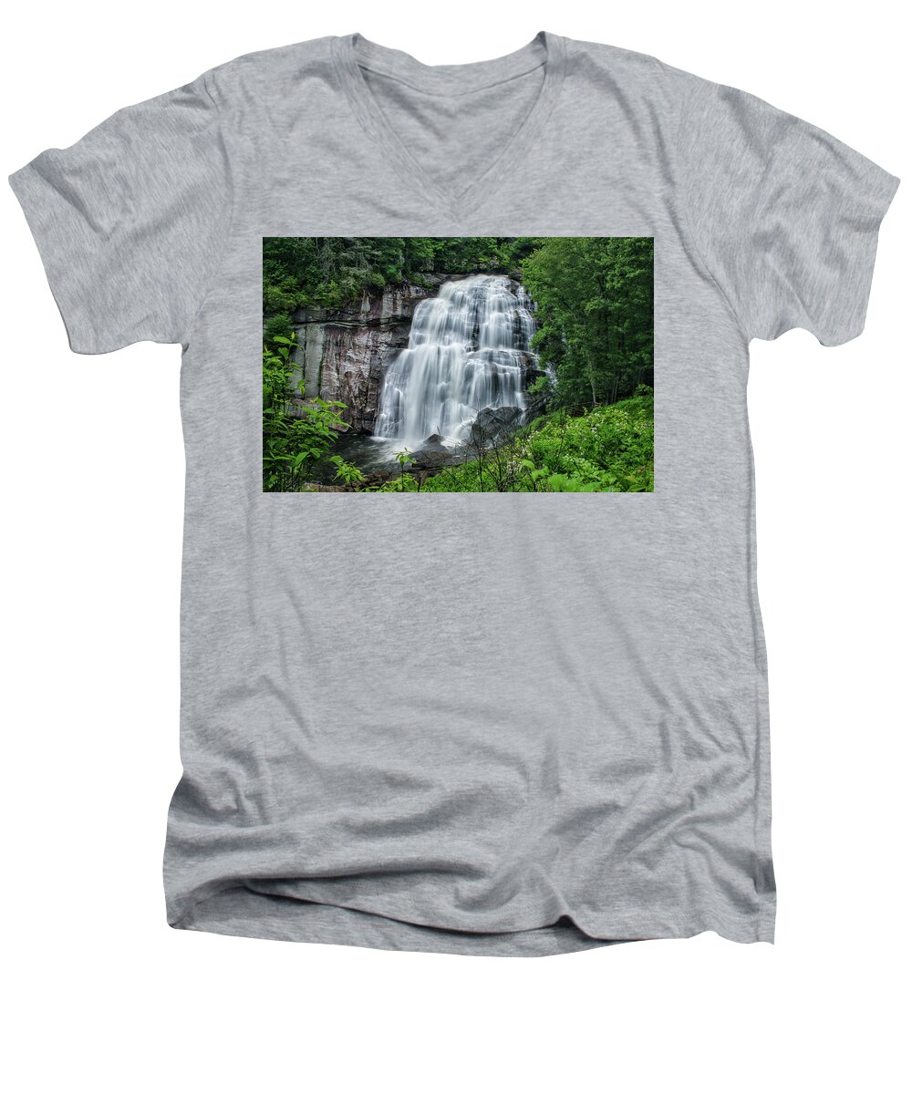 Rainbow Falls Men's V-Neck T-Shirt featuring the photograph Rainbow Falls by Chris Berrier