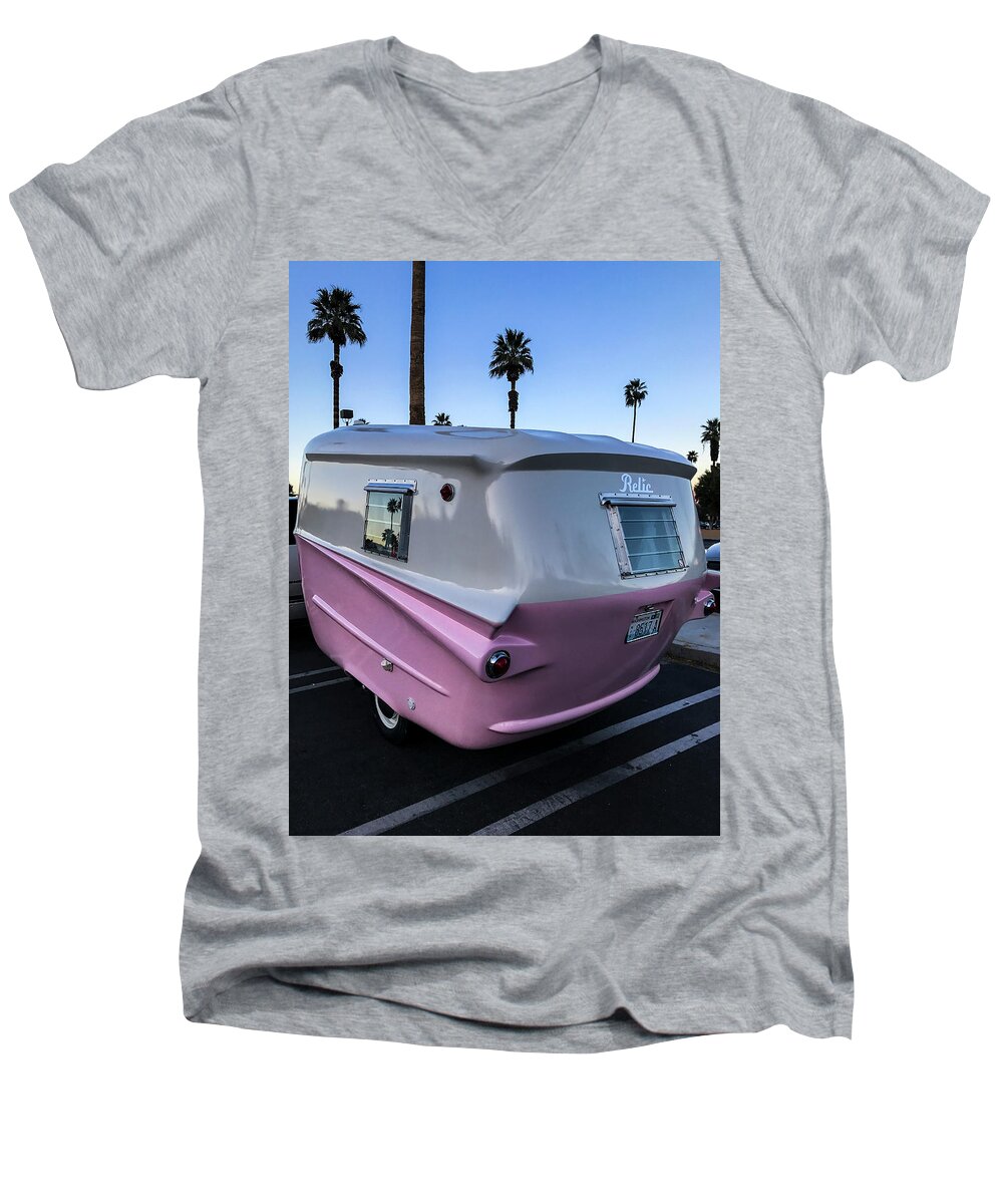Trailer Men's V-Neck T-Shirt featuring the photograph Relic Trailer by Matthew Bamberg