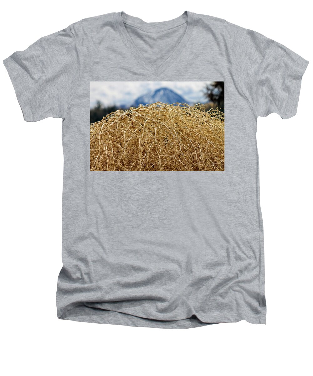 Abstract Men's V-Neck T-Shirt featuring the photograph Tumbleweed by Jonathan Thompson