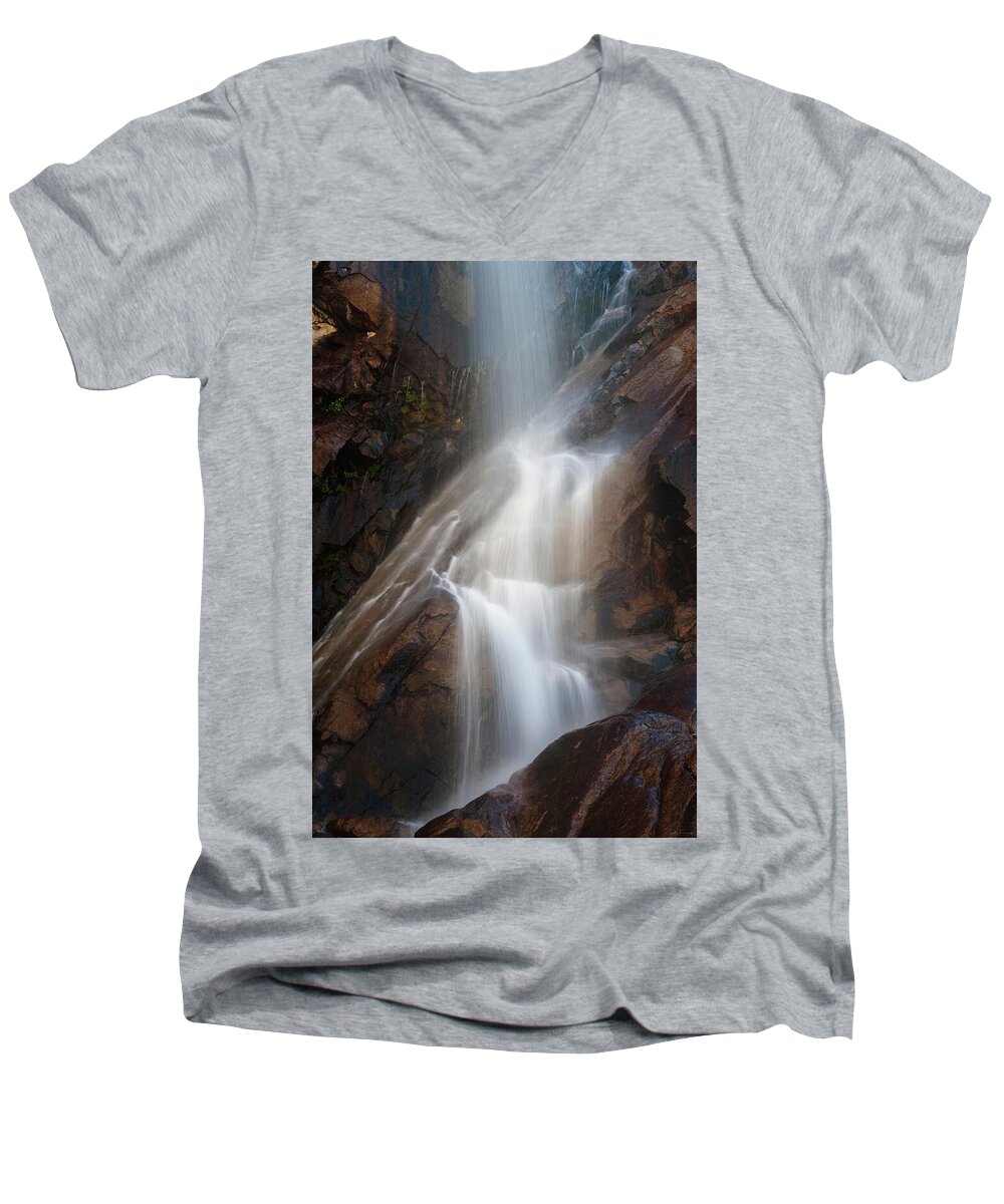 Artistic Men's V-Neck T-Shirt featuring the photograph Under the Vaille by Rick Furmanek