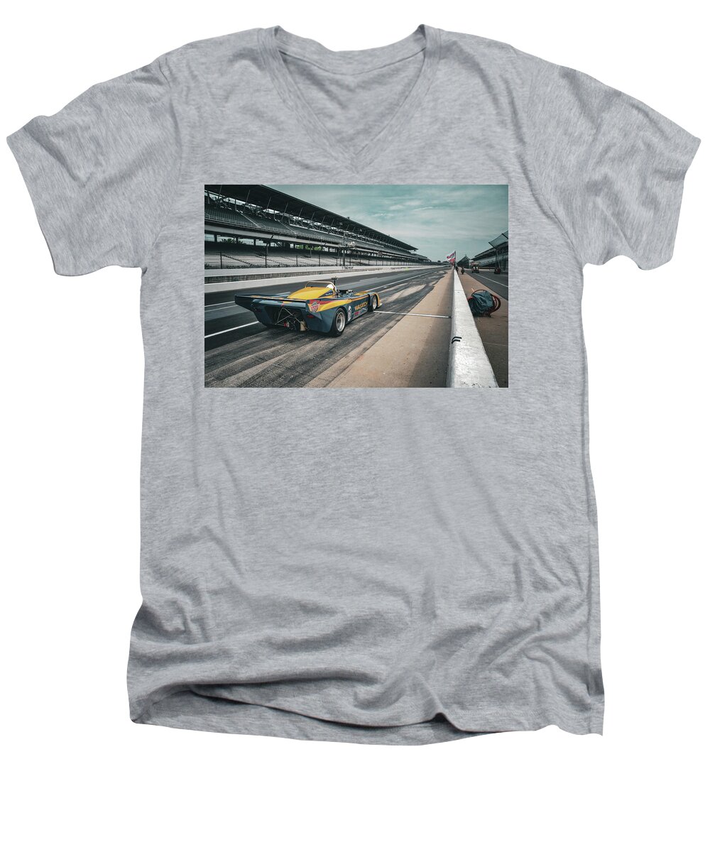 Vintage Racing Men's V-Neck T-Shirt featuring the photograph Wasatch Pride by Josh Williams